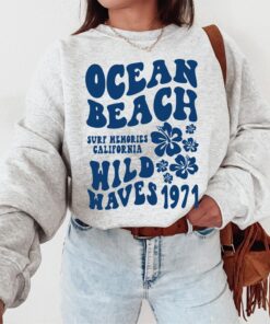 Ocean Beach Sweatshirt Aesthetic Sweatshirt Tumblr Sweatshirt CA Surf Tee Trendy Oversized Sweatshirt Coconut Sweatshirt