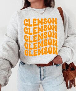 University of Clemson Tigers Vintage Logo College Unisex Crewneck Sweatshirt