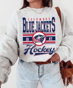 Vintage 90s Columbus Blue Jacket Shirt, Crewneck Columbus Blue Jacket Sweatshirt, Jersey Hockey