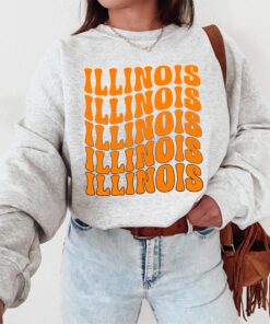 Retro Illinois Football Shirt, Vintage Illinois Football Shirt, Urbana-Champaign Women Shirt, College Football Shirt