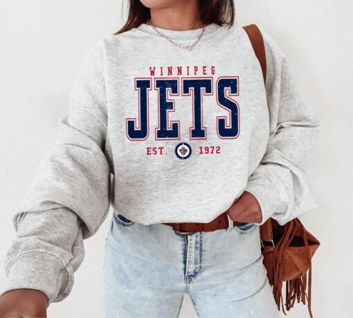 Winnipeg Jet, Vintage Winnipeg Jet Sweatshirt \ Shirt, Jets Sweater, Jets Shirt, Hockey Fan Shirt, Retro Winnipeg Ice Hockey