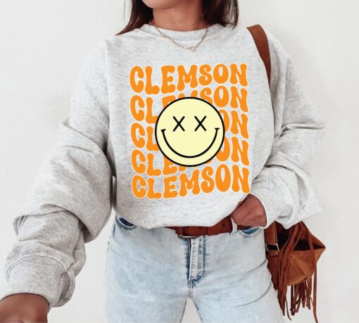 University of Clemson Tigers Vintage Logo College Unisex Crewneck Sweatshirt