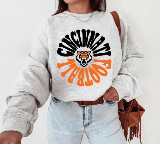 Hippy Cincinnati Bengals Crewneck - Retro Style Sweatshirt - Men's & Women's Apparel