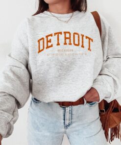 Detroit Michigan College Sweatshirt, Michigan University Crewneck Sweater, Midwest Sweatshirt, Baseball Sweater