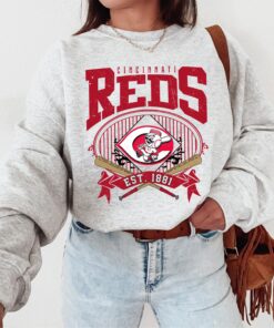 Vintage Cincinnati Reds Sweatshirt | Cincinnati Baseball Shirt | Cincinnati EST 1881 Sweatshirt | Vintage Baseball Fan Shirt