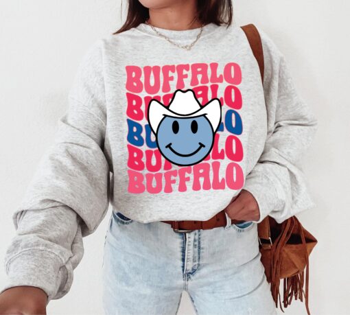 Buffalo Sweatshirt - Buffalo Hockey Sweatshirt - Retro Buffalo Hockey Crewneck - Ice Hockey Sweatshirt - Vintage Buffalo Sweatshirt