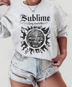 Vintage Sublime Band Sweatshirt, Oversized Aesthetic Boho Graphic Sublime Tee (distressed, vintage inspired)