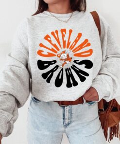 Hippy Style Elf – Cleveland Browns Crewneck – Vintage Brownie Elf – Retro Football Sweatshirt – 90’s, 80’s, 70’s