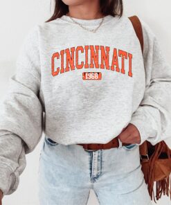 Cincinnati Crewneck Sweatshirt , Cincinnati Football Sweater Shirt, Cincinnati Fan Gift, Aesthetic Tumblr Sweatshirts