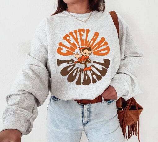 Vintage Cleveland Football Crewneck Sweatshirt / Shirt, Browns Sweatshirt, Vintage Style Cleveland Shirt, Browns Fan Gift