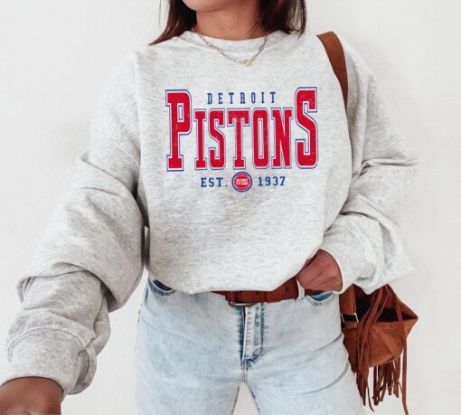 Detroit Piston, Vintage Detroit Piston Sweatshirt \Shirt, Detroit Basketball Shirt, Pistons Shirt, Basketball Fan Shirt, Retro Basketball