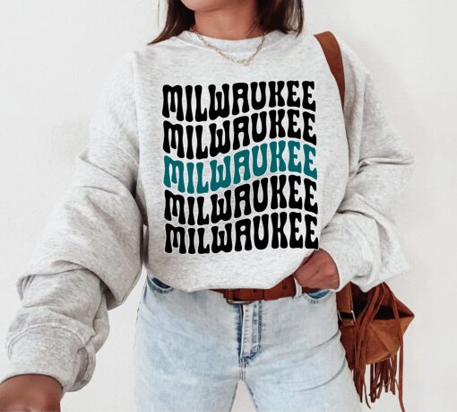 Milwaukee Sweatshirt – Milwaukee Baseball Sweatshirt – Retro Milwaukee Baseball – Vintage Milwaukee Sweatshirt – Milwaukee Crewneck