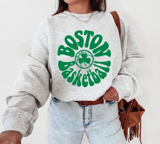 Boston Basketball Shirt, Celtic Basketball Sweatshirt, Retro Basketball Shirt For Women And Men