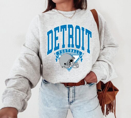 Detroit Football Sweatshirt , Detroit Football shirt , Vintage Style Detroit Football Sweatshirt , Detroit Fan Gift , Sunday Football