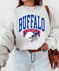 Buffalo Football Crewneck, Vintage Sweatshirt, Game Day Pullover, Bills 90s Style Football Crew