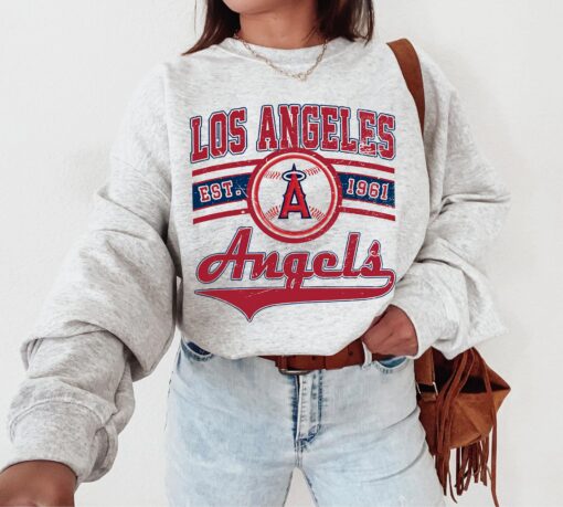 Vintage 90s MLB Los Angeles Angels Shirt, Los Angeles Baseball Shirt Los Angeles EST 1861 Shirtt Vintage Baseball Fan Shirt