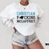 Christian McCaffrey Shirt, Carolina Panthers Shirt, Carolina Panthers Sweatshirt, Unisex Fall Football Crewneck Shirt, Gift for Her Him