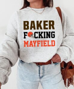 Baker Mayfield Shirt, Cleveland Browns Shirt, Fall Football Shirt, Cleveland Browns Sweatshirt, Fall Sweatshirt, Thanksgiving Shirt Fall Tee-01