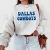 Hippy Style Dallas Cowboys Football Logo Crewneck Sweatshirt - NFL Texas Fan Gear - Retro Apparel