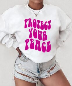 Protect Your Peace Sweatshirt, Aesthetic Sweatshirt, Trendy Sweatshirt,Tumblr Sweater, Oversized Sweatshirt, Cute Sweater