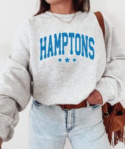 Hamptons Sweatshirt New York Collegiate Crewneck Sweater Unisex