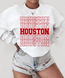 Houston Football Sweatshirt, Houston Football Crewneck Sweatshirt, Houston Football Gift for Women, Vintage Houston Football Sweatshirt