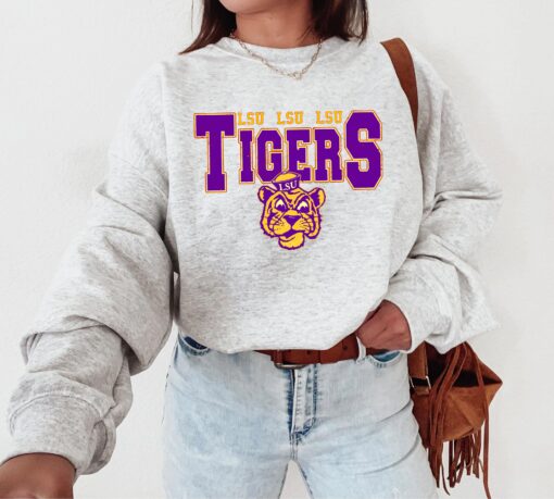 Vintage LSU Tigers Logo Shirt, Louisiana State University Shirt, College Football Shirt, NCAA Fan Shirt, Graphic Shirt For Men Women