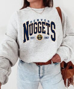 Denver Nuggets Sweatshirt Crewneck | Denver Basketball shirt |Nuggets Sweater | Basketball Fan Shirt | Basketball shirt