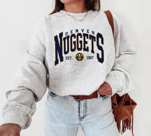 Denver Nuggets Sweatshirt Crewneck | Denver Basketball shirt |Nuggets Sweater | Basketball Fan Shirt | Basketball shirt