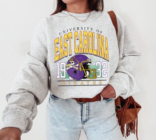 Vintage East Carolina Crewneck Sweatshirt, Distressed East Carolina Shirt, East Carolina Fan Crewneck Shirt, East Carolina College Sweater