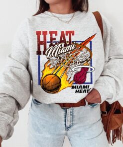 Miami Heat Sweatshirt Vintage Women Heat Pullover Retro Men Distressed Crewneck Miami Heat Jersey Vintage Heat Oversize Women Retro Shirt