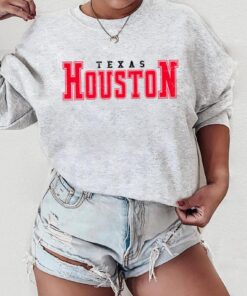 Houston Texas Sweatshirt, Houston Skyline Crewneck Shirt, Texas Souvenir Gift, Travel Sweater